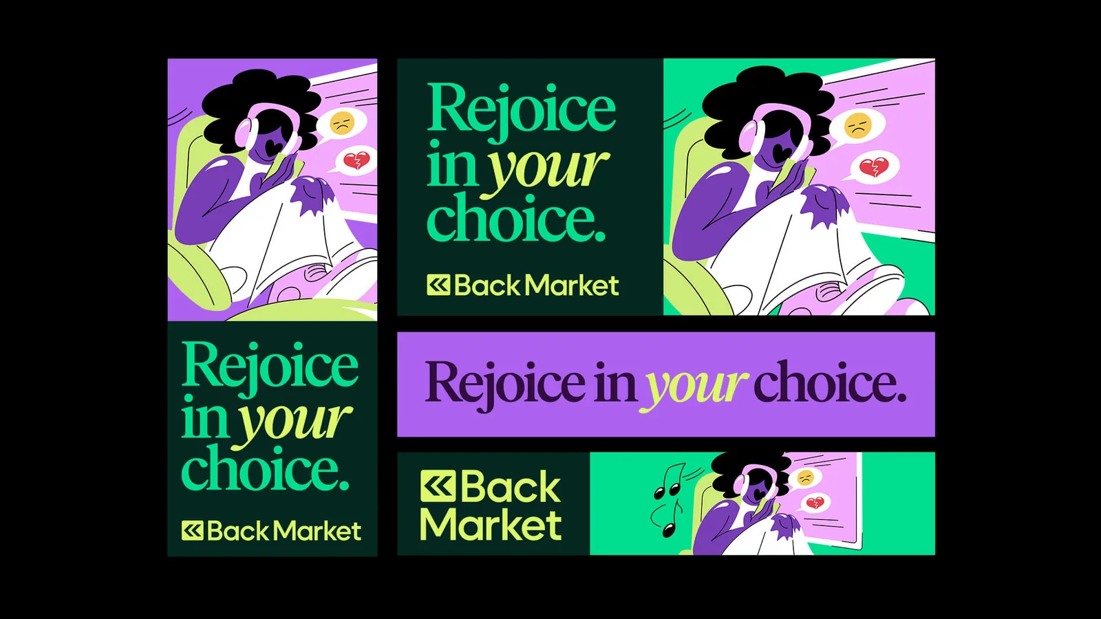 Back Market brand identity design by Studio Herrström and Vucko