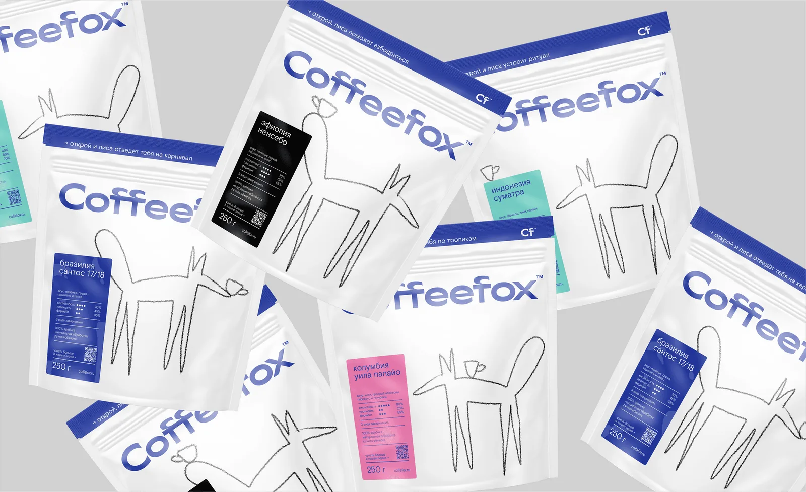 Coffeefox brand identity design by Liteshop