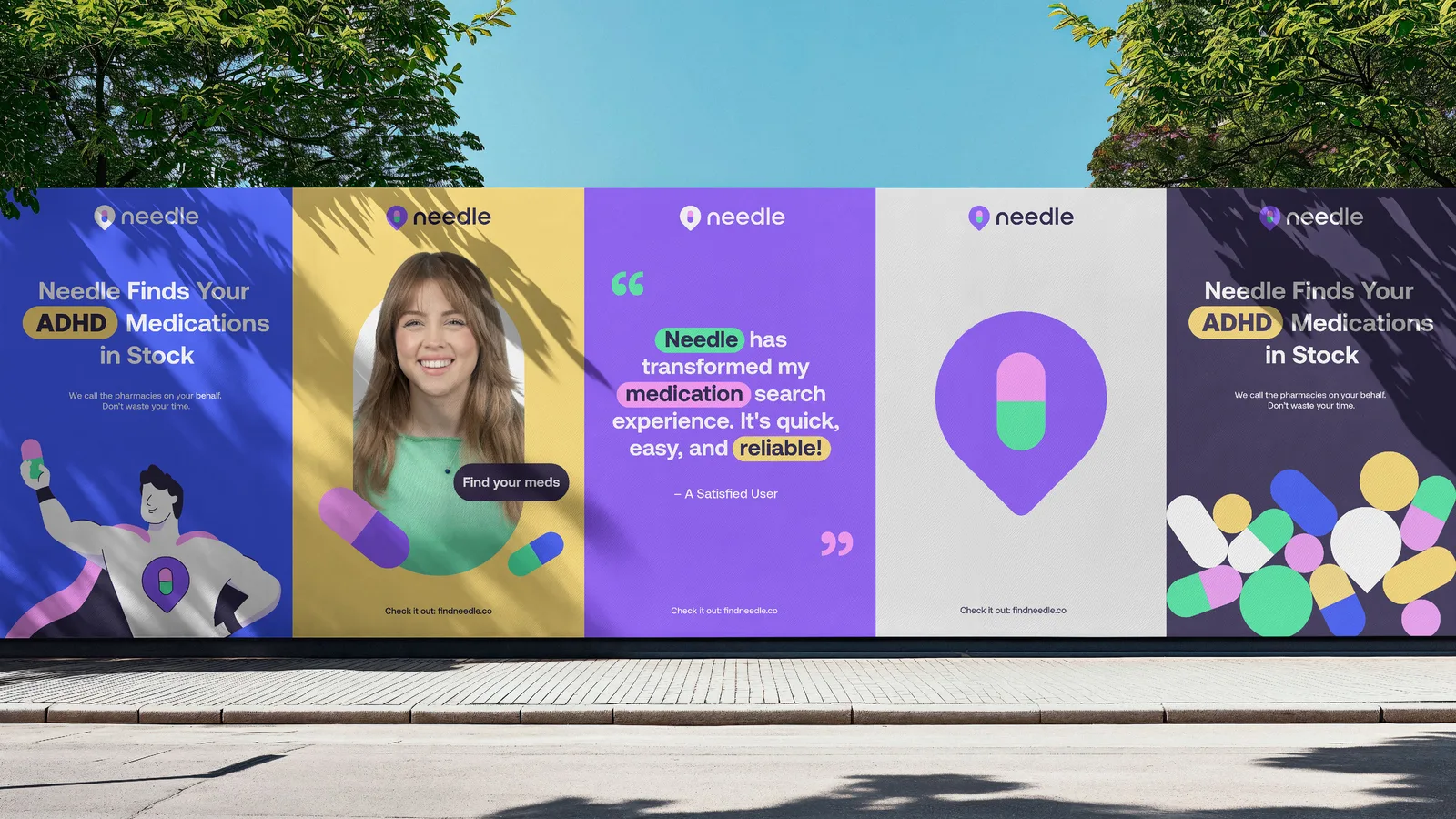 Needle brand identity design by Wegrow