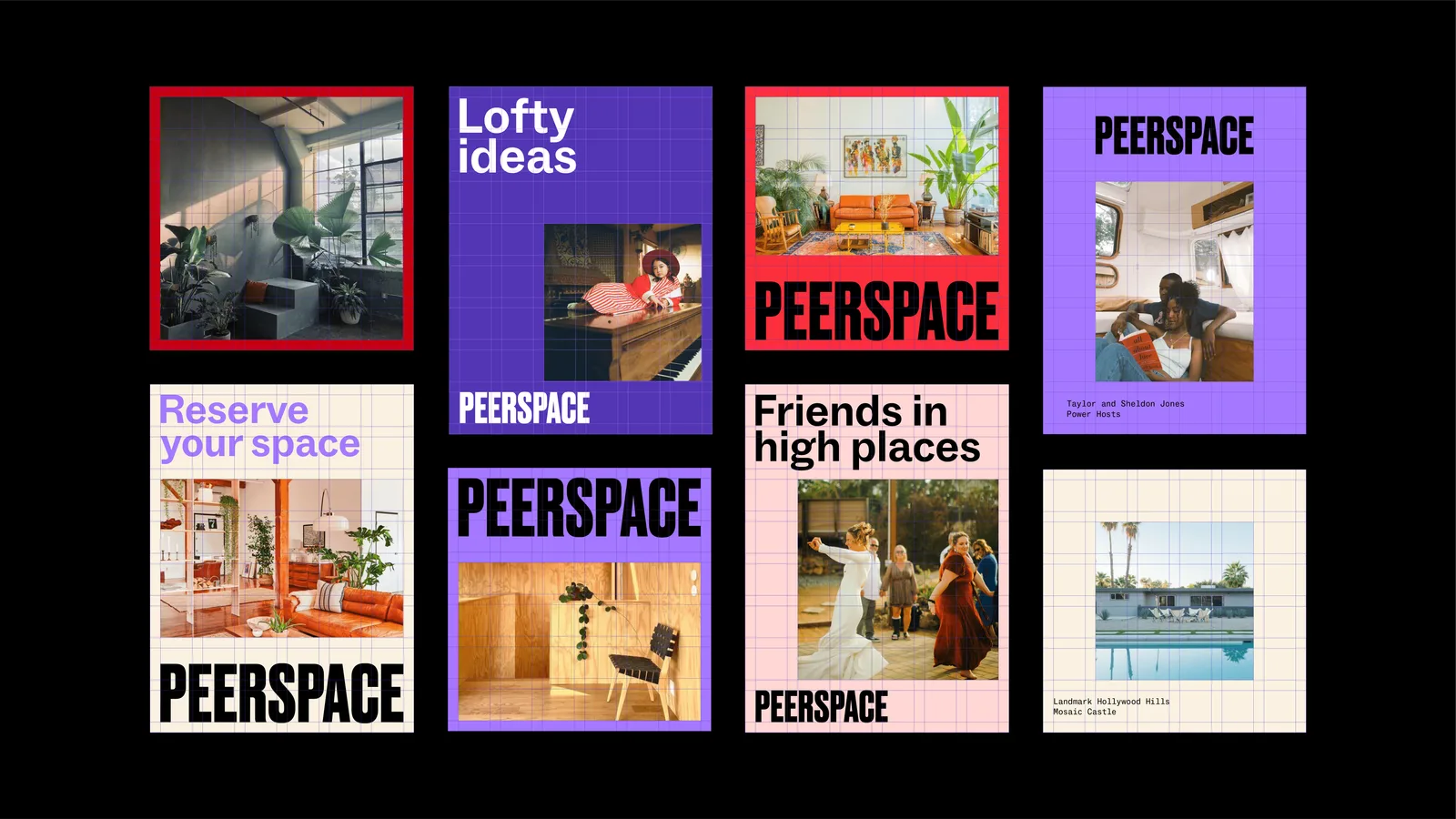 Peerspace brand identity design by Mother Design