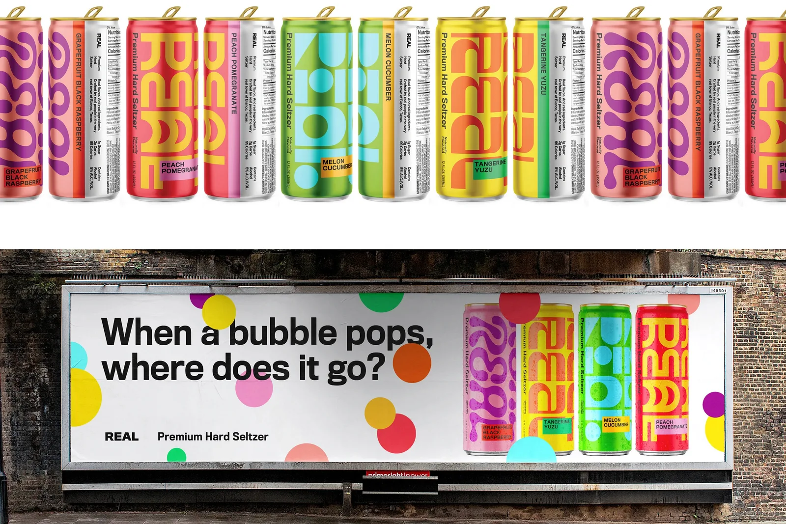 REAL Premium Seltzer brand identity design by Gold Lunchbox (7)