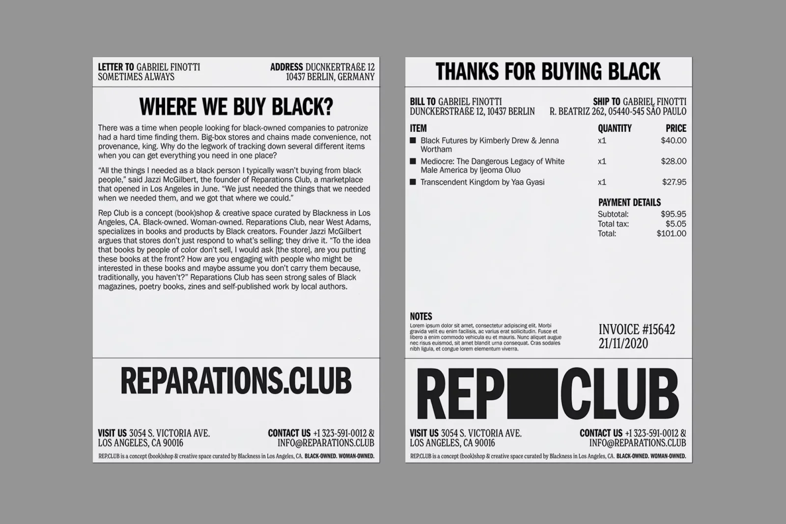 Reparations Club brand identity design by Sometimes Always and Estúdio Daó (7)