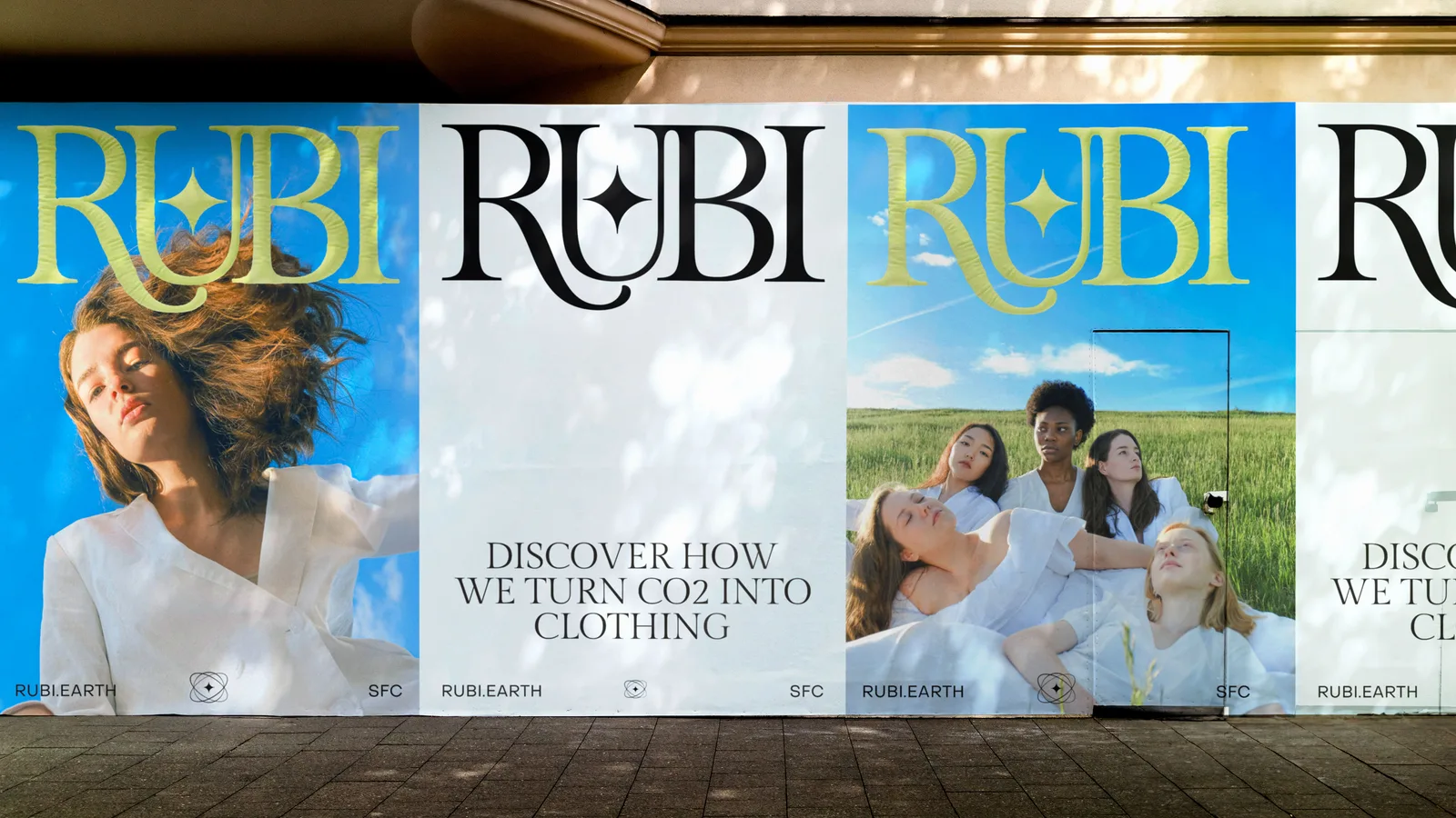Rubi brand identity design by &Walsh
