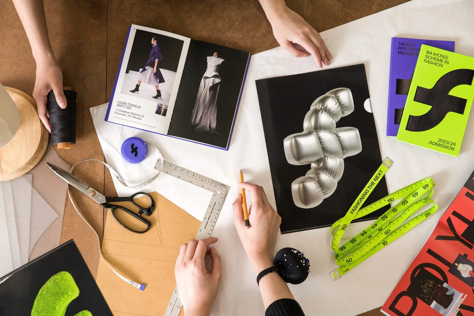 School of Fashion & Textiles brand identity design by Toby Ng Design
