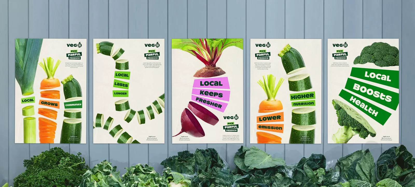 Veg NI brand identity design by Jack Renwick Studio