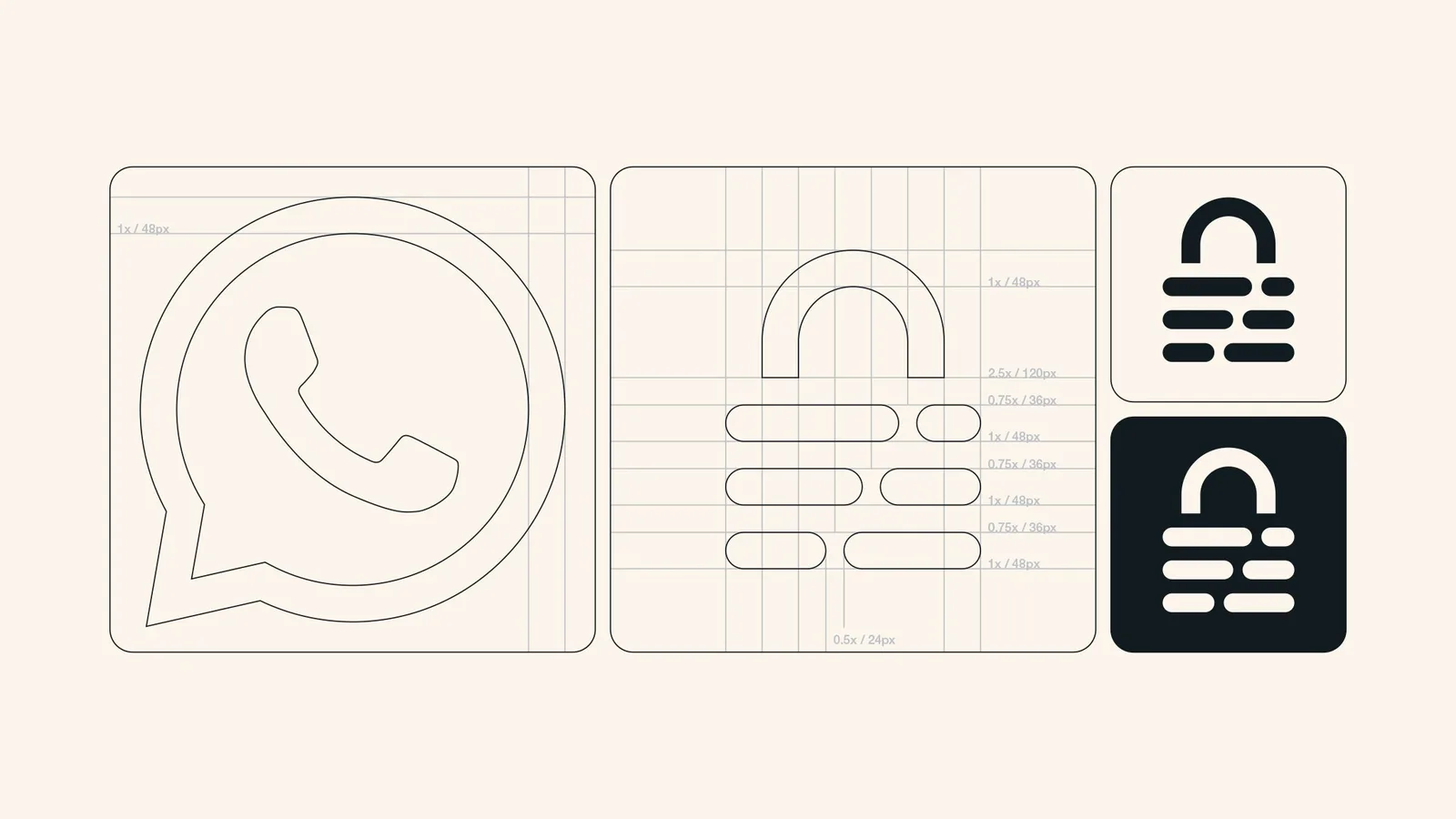 WhatsApp Message Privately brand identity design by Hueso Studio (2)